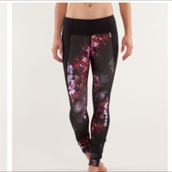 Lululemon Wunder Under Pant *Color Blocked Spring Has Sprung Multi / Black - Picture 3 of 6